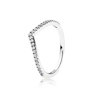 Pandora Sparkling Wishbone Sterling Silver Ring